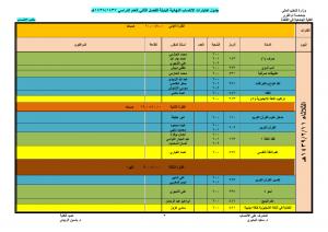 جدول الاختبارات البديلة بالكلية الجامعية بالقنفذة لطلاب الانتساب للفصل الدراسي الأول 1438/1439هـ